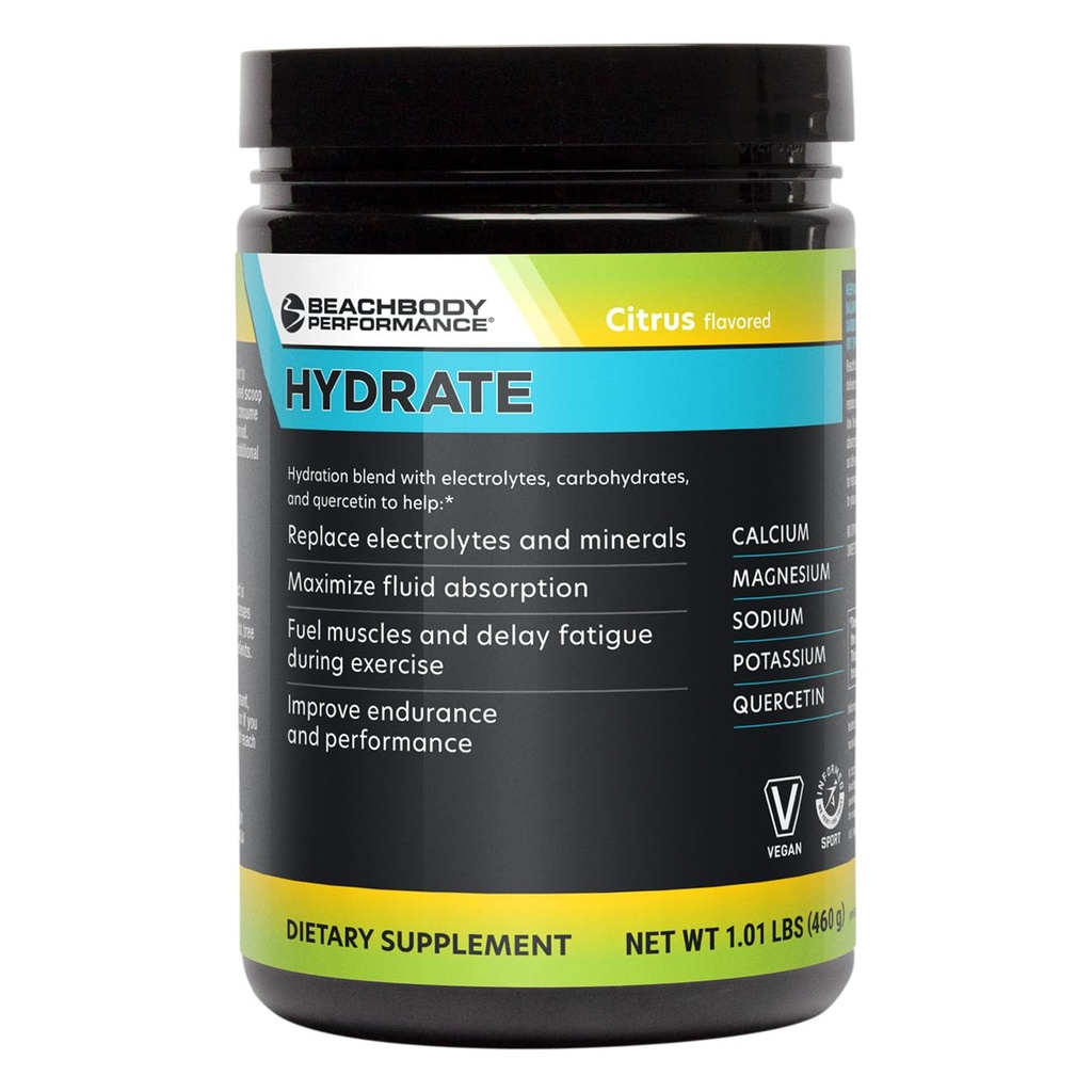 BODihydrte Performance hydrotion תוסף, Quercetin Enriched Electrolyte אבקת, 4 Key Electrolytes: Potassium, Magnesium, Sodium, Calcium - תומך Endurance & Fluid Balance, Citrus, 40 SRV