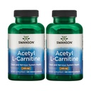 Swanson Acetyl-L-Carnitine - Amino Acid תוספת קידום בריאות קוגניטיבית ושרירים תמיכה - פורמולה טבעית עשויה לקדם את מערכת העצבים - (100 כמוסות Veggie) (2 Pack)