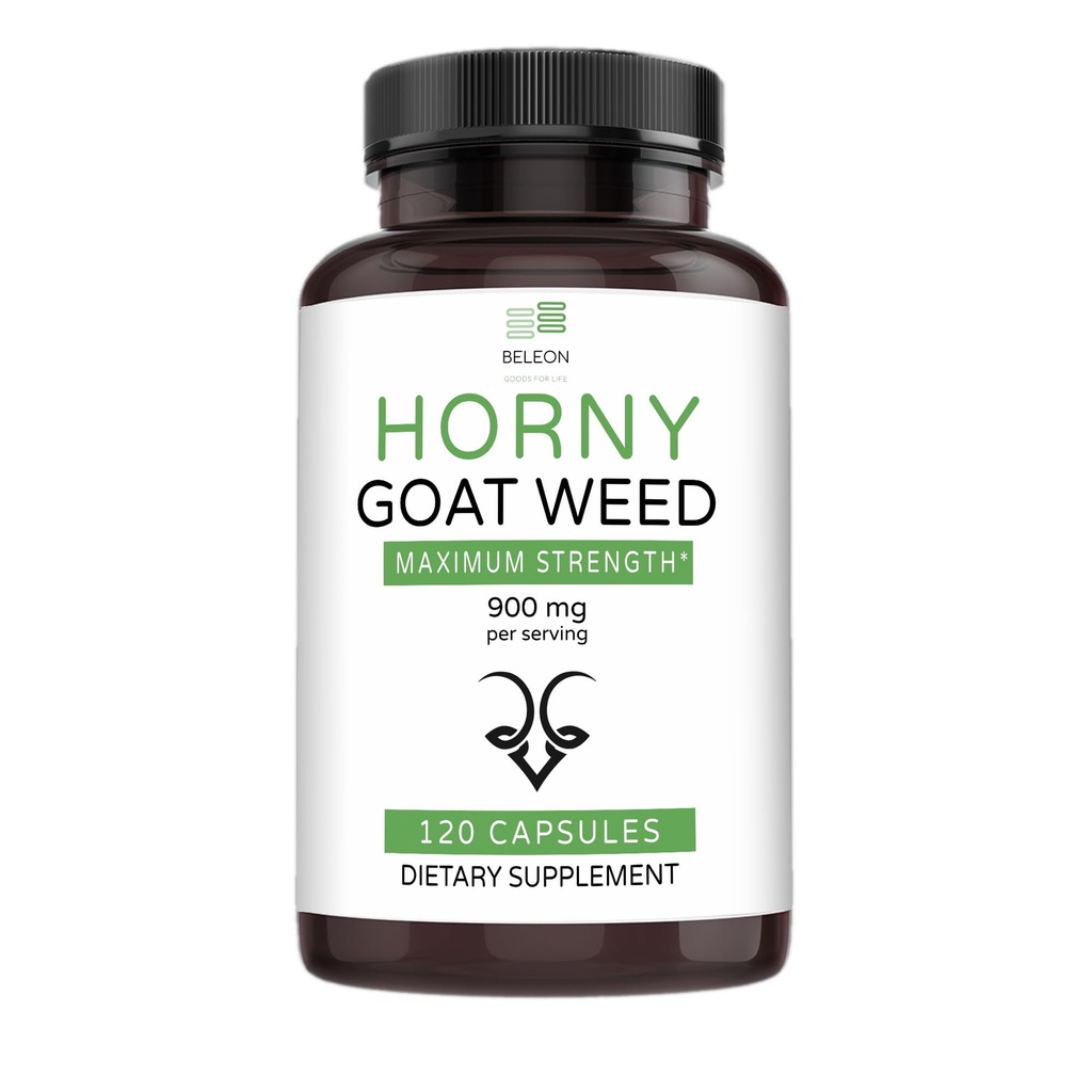 Hory Goat Weed Extract for Men and Women - Male Enhancing תוסף Stamina Herbal Pills - 120 קפסולות