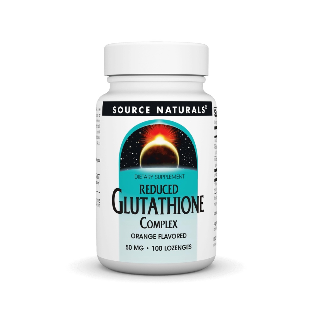 מקורות טבעיים מופחתים Glutathione Complex 50 מ"ג אורנג 'פלאמורד - 100 Lozenges