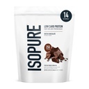 Isopure Low Carb 100% Pure Whey Isolate אבקת חלבון, Lactose חינם, Gluten חינם, עם ויטמינים, שוקולד הולנדי, 25g חלבון Per משרת, 1 Lb, 14 לשרתים (Packaging May Vary)