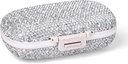 1Pack Travel Pill מארגנת, 8 השוואתיות ב- Portable Pill Case, Small Pill Box for Pocket Purse Portable Medicine Container (Sparkling Silver)