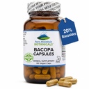 Pure Mountain הבוטנים Bacopa Monnieri קפסולות - טבעוני Caps with Organic Bacopa & Standardized Bacopa לחלץ תוסף