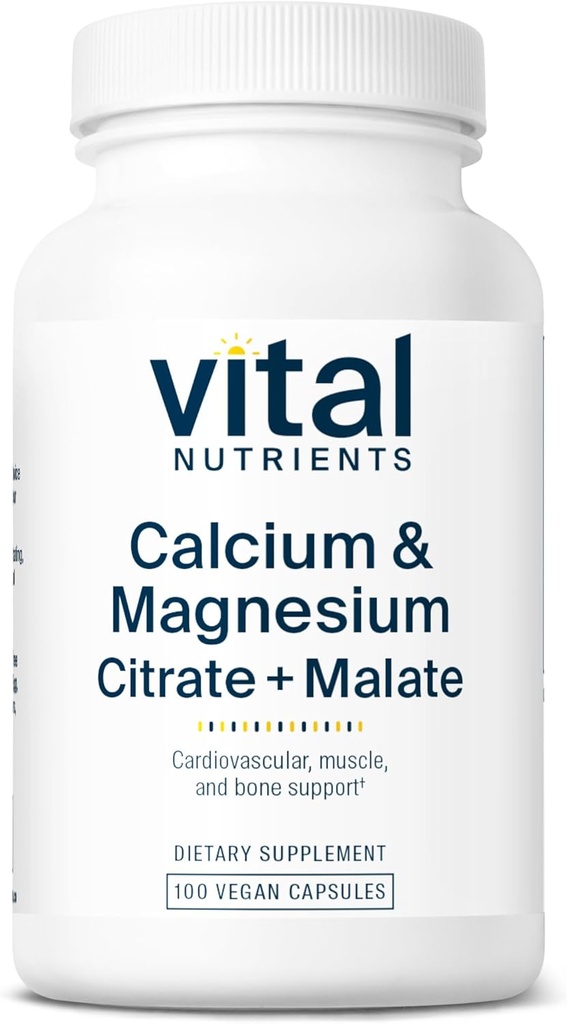 Vital Foodsents Calcium ו Magnesium | Citrate and Malate Complex