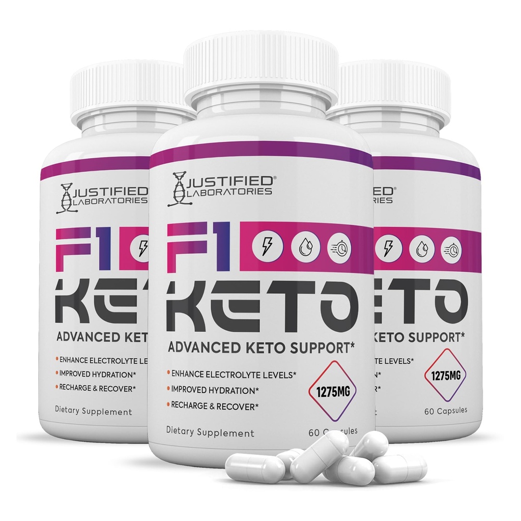 (חבילה) F1 Keto Pills 1275MG New & Improved Formula מכיל Apple Cider Vinegar אקסטרה אבקת שמן זית בתולה עין 180 קפסולות