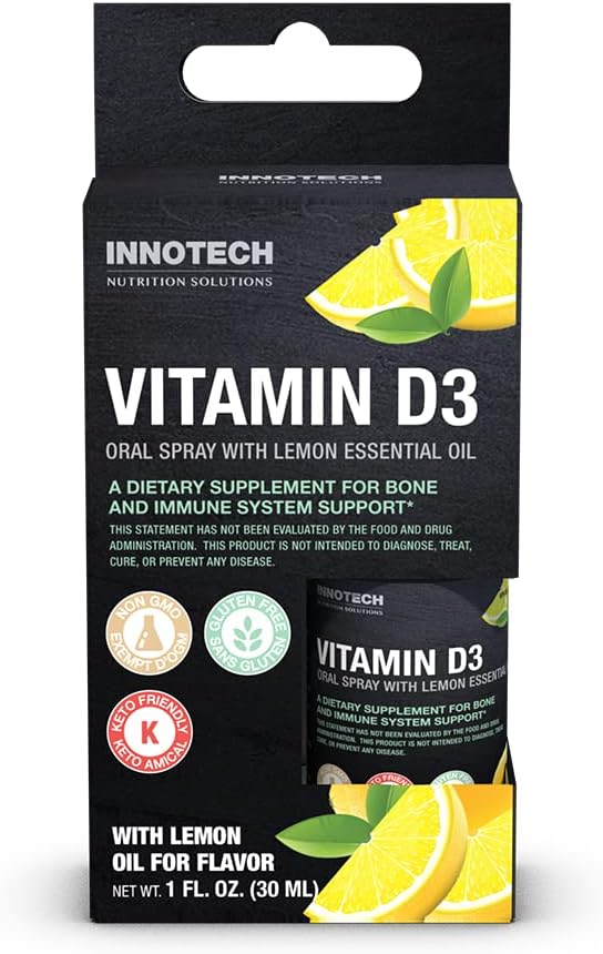 InNOTECH Nutrition: ויטמין D3 Oral Spray, Lemon Flavour - 30 מ"ל