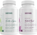 הזדמנות. Bundle: Nature's Sustenance Daily Fruits & Veggies (120 קפסולות) + Beetroot Boost (180 קפסולות) - אנרגיה טבעית Boost & Total Wellness - ארצות הברית Made, טבעונית-ידידותית