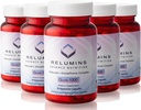 Relumins Advance Nutrition Gluta 1000 - מופחת L-Glutathione, Alpha Lipoic Acid & Rose HIPS, תמיכה אנטי-חמצן עבור Skin & Total Wellness, המיוצר בארה"ב - 30 קפסולות x 5 בקבוקים (75 ימים אספקה)