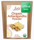Jiva Organics Ashwagandha Root אבקת 1.25 פאונד (20oz) - Gluten Free, Indian גינזנג, Raw, Pure, non-GMO, מעבדה נבדקה אבקת הודו Ayurvedic