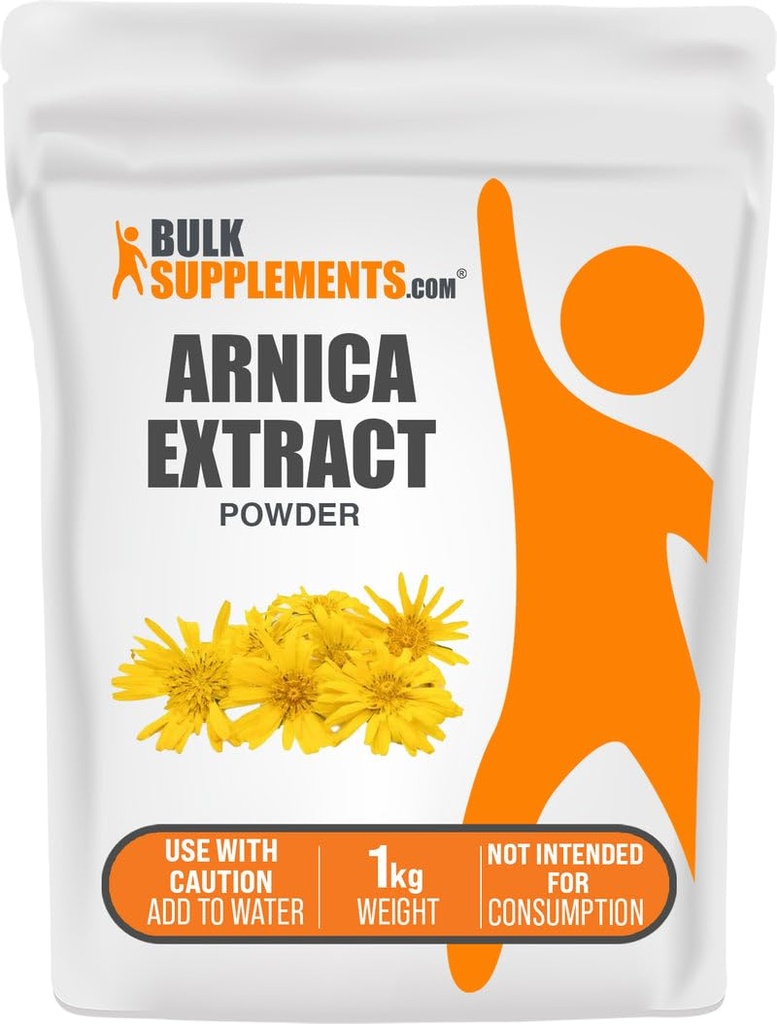 BulkSupplements.com Arnica לחלץ אבקה - תוסף צמחי, מפרחים Dried Arnica, משרת Vary Per Use, 1kg (2.2 lbs) (Pack of 1)