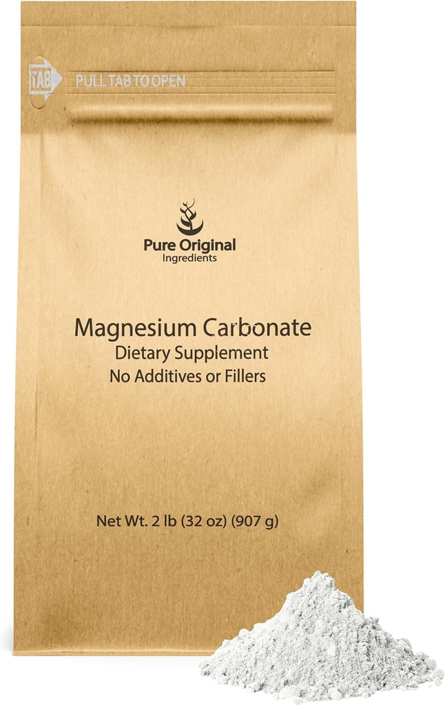 תכונות מקוריות טהורות Magnesium Carbonate, Magnesium Supplement, Non-GMO, Multi-Purpose (2 פאונד)