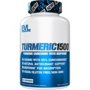 Herbal Relief Turmeric Curcumin עם bioperine - EVL 1500 מ"ג 95% Curcuminoid Turmeric Curcumin עם Black Pepper עבור Black Skin Immunity Liver ותמיכה משותפת - Non GMO טבעוני תוסף