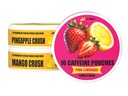 LyvWel 56 מ"ג Caffeine Energy Pouches - פינק Lemonade, Pineapple Crush, מנגו Crush - פירותy ניקוי אנרגיה & Focus Boost עם Guarana - 3Pack Sampler (48 Total Pouches)