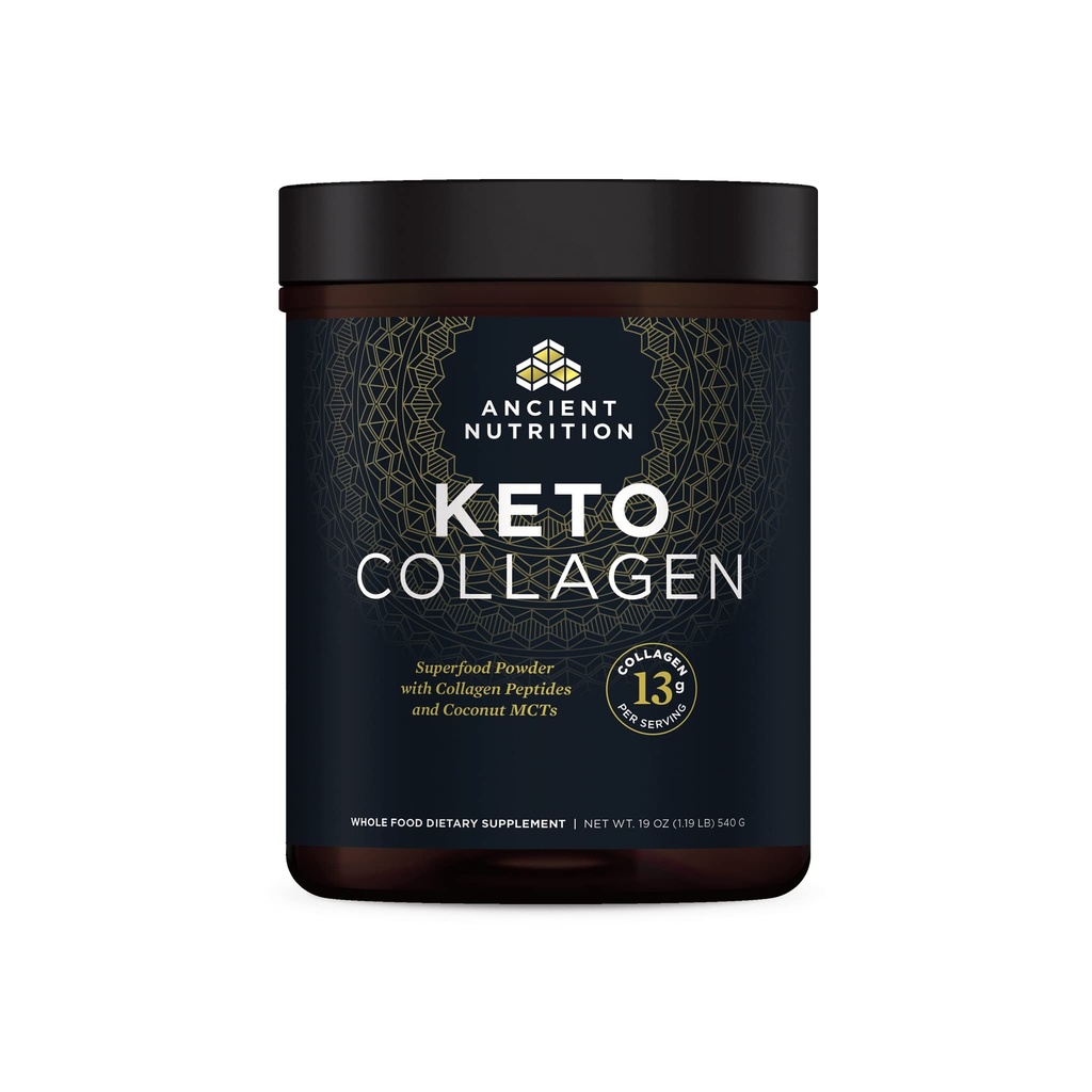 אבקת Keto Collagen Drink Mix, Keto Diet תוסף עם MCT, hydrolyzed Collagen Peptides כדי לתמוך עור בריא ופרקים, 30 משרתים, 19 oz (Packaging May Vary)
