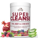 חוות כפריות סופר נקיטה, Super Juice Cleanse, תומך במערכת העיכול בריאה, 34 פירות וירקות עם Aloe, מקדם Detoxification טבעי, אבקת שתייה, 14 משרתים, 9.88 Ounce