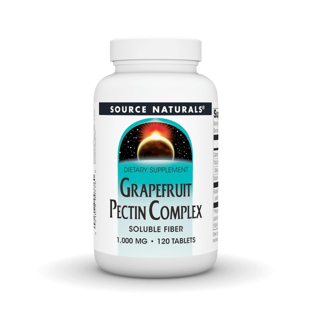 מקור Naturals Grapeפרי Pectin, Soluble סיבים - 1000 מ"ג תזונה תוספת - 120 טבליות
