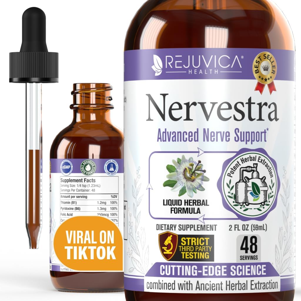 Nervestra - Nerve Health, עם Alpha Lipoic Acid, to Bullster Nerve Health and Support Healthy Nerve Function - Alpha Lipoic Acid, B6, White Willow Bark Turmeric Passionflower & More!