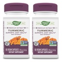 Nature's Way Turmeric Max Potency Premium Extract - תוסף Turmeric לתמיכה משותפת * - עם פלט Turmeric - עבור גברים ונשים - גלוט חינם - 60 קפסולות טבעוניות (Pack of 2)