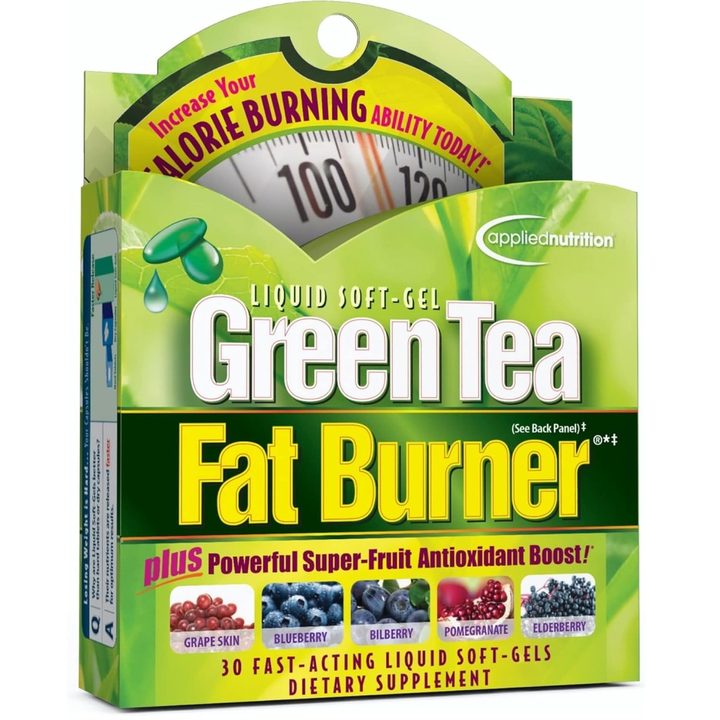 Applied Nutrition Green Tea Burner - 30 נוזל Soft-Gels