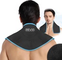 REVIX Wrap Ice Pack עבור צוואר וכתפיים, טיפול לקידום גמישות וניידות, Hot Gel Packs Reusable for Post-Workout, Black Black Black Black