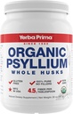 Yerba Prima אורגני Psyllium Whole Husks קולייזר - 20 oz - Natural Daily Dietary סיבים תוספת 20oz, קול נקיר, סדירות ו Detox ניקוי תמיכה, Gluten Free, non GMO, טבעוני