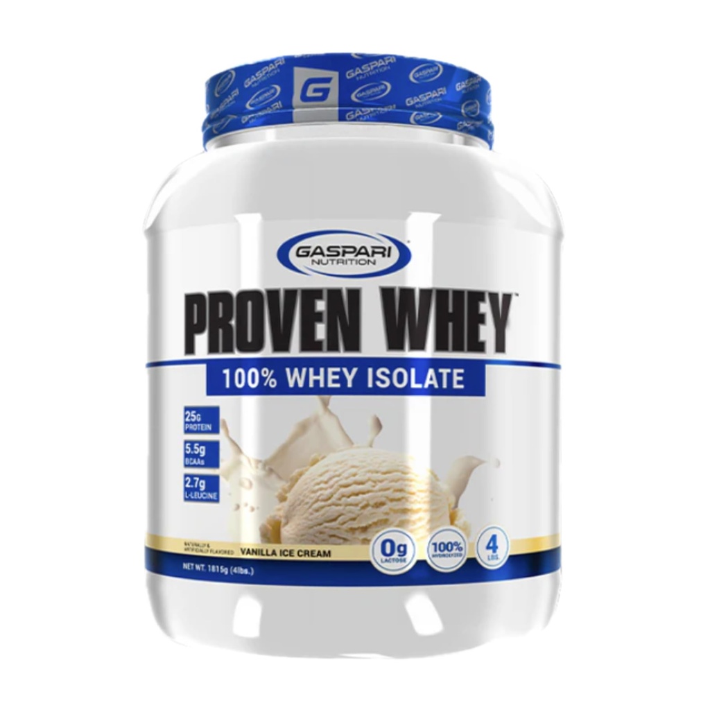 תזונה Gaspari פרובנס Whey, 100% hydrolyzed Whey Isolate, חלבונים גבוהים, Lactose חינם, Low Carbohydrate ונמוך (4lb, Vanilla Ice Cream)