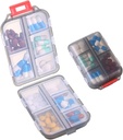 1Pack Travel Pill מארגנת - 10 השוואתיות CASE, קומפקטי ו- Portable Pill Box, Perfect for On-The-Go Storage, Pill Holder for Purse Gray