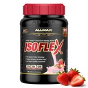 AllMAX Nutrition ISOFLEX חלבון Whey חלבון Isolate, Strawberry - 2 lb - 27 גרמות של חלבון Per Scoop - Zero Fat & Sugar - 99% Lactose חינם - Gluten Free & Soy חינם - Approximate 30 משרתות