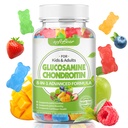 Softbear Glucosamine Chondroitin חניכיים למבוגרים, סוכר חינם Chondroitin & Glucosamine תוספי תזונה עבור תמיכה משותפת, מעורב פירות פלאמור, 60 הרוזן