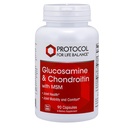פרוטוקול Glucosamine & Chondroitin עם MSM - תמיכה משותפת * תוסף Chondroitin MSM - Non-GMO & חלב חינם - 90 Veg Caps
