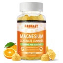 Magnesium Glycinate Gummies 1000 מ"ג - סוכר חינם Magnesium Potassium תוספת עם ויטמין D, B6, CoQ10 עבור Calm Mood & Sleep Support - 60 חניכיים כתום