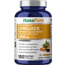 NusaPure Longjackטונגkat Ali 260,000 מ"ג 150 Veggie Caps (Non-GMO, Gluten Free) Bioperine