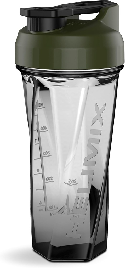 HELIMIX 2.0 וורטקס בלנדר שאקר בקבוק מחזיק עד 28oz | No Banding Ball or Whisk | USA Made | Portable Pre Workout Whey Protein Drink Shaker Cup