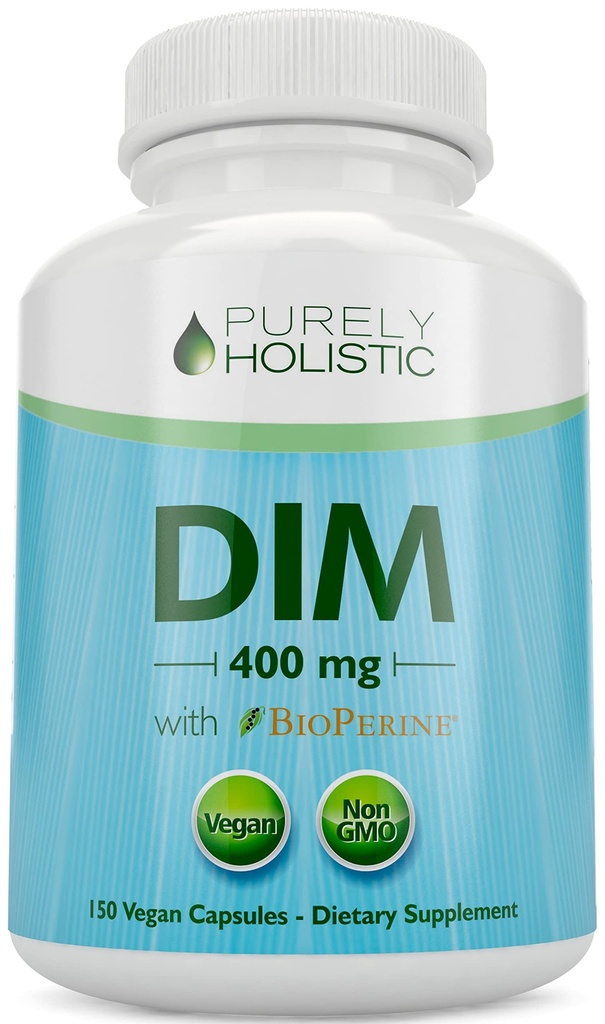 DIM תוספת 400 מ"ג פלוס bioperine - 150 קפסולות טבעוניות - 5 חודשים אספקה - איזון הורמונלי לנשים וגברים - כוח גבוה Diindolylmethane
