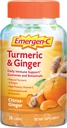 Emergen-C Citrus-Ginger Gummies, Turmeric וג'ינג'ר, Immune Support Natural Flavors with High Potency ויטמין C, Back to School Essentials - 36 Count