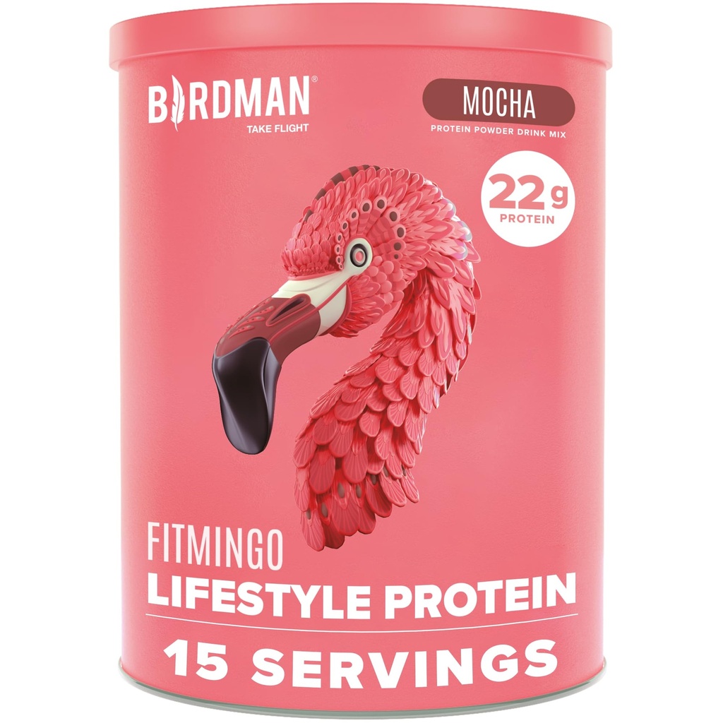אבקת חלבון טבעוני BIRDMAN Fitmingo עם Inositol, Collagen Boosters, Hyaluronic Acid ווויטמינים | Low Carb, Milk Free, Low Calorie | 23g Plant Based Blueberry אבקת חלבון עם Myo-Inositololololol