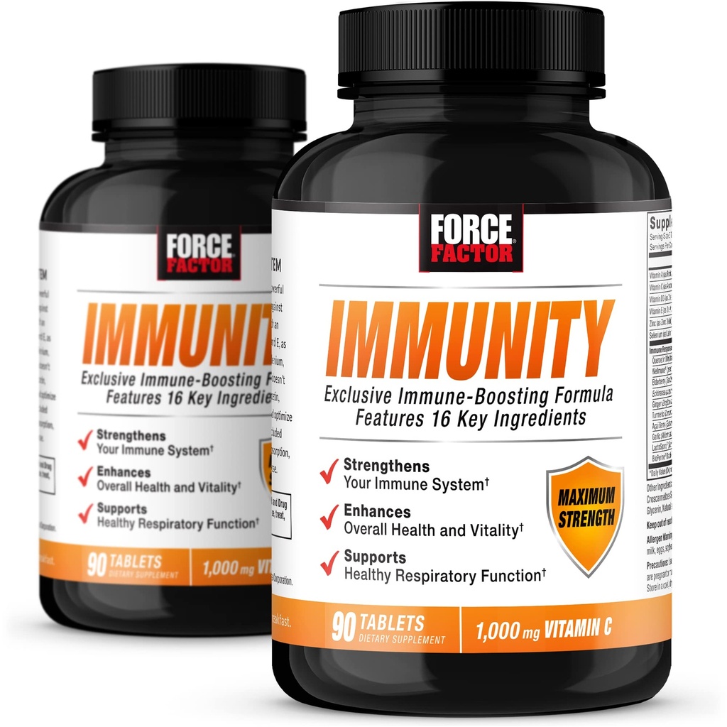 עבור FACTOR Immunity, Immune Support Booster עם Elderberry ו 1000 מ"ג של ויטמין C, פלוס ויטמין D, Zinc, Probiotics, Antioxidants, ו Echinacea עבור Immune Health Defense, 90 Count (Pack of 2), Zinc, Probiotics, Antioxidants, ו Echinacea for Immune Health Defense, 90 Count (Pack of 2)