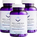 Relumins L-Glutathione Complex 1650 מ"ג - תמיכה אנטי-חמצן עם Alpha Lipoic Acid, NAC, L-Methionine, ויטמין E, Skin Health, המיוצר בארה"ב - 90 קפסולות צמחוניות x 3 בקבוקים