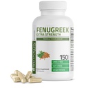 Bronson Fenugreek Seed אבקת קפסולות כוח נוסף, Trigonella Foenum-Graecum, non-GMO, Soy-Free, Vegetarian, 150 קפסולות