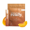 Immune ReadyTM Electrolytes אבקת Packets - Immunity Boost Drink עם ויטמין C, Zinc Picolinate, Inulin אבקת & Beta Glucan - סוכר חינם Peach-Mango, 15 משרתים