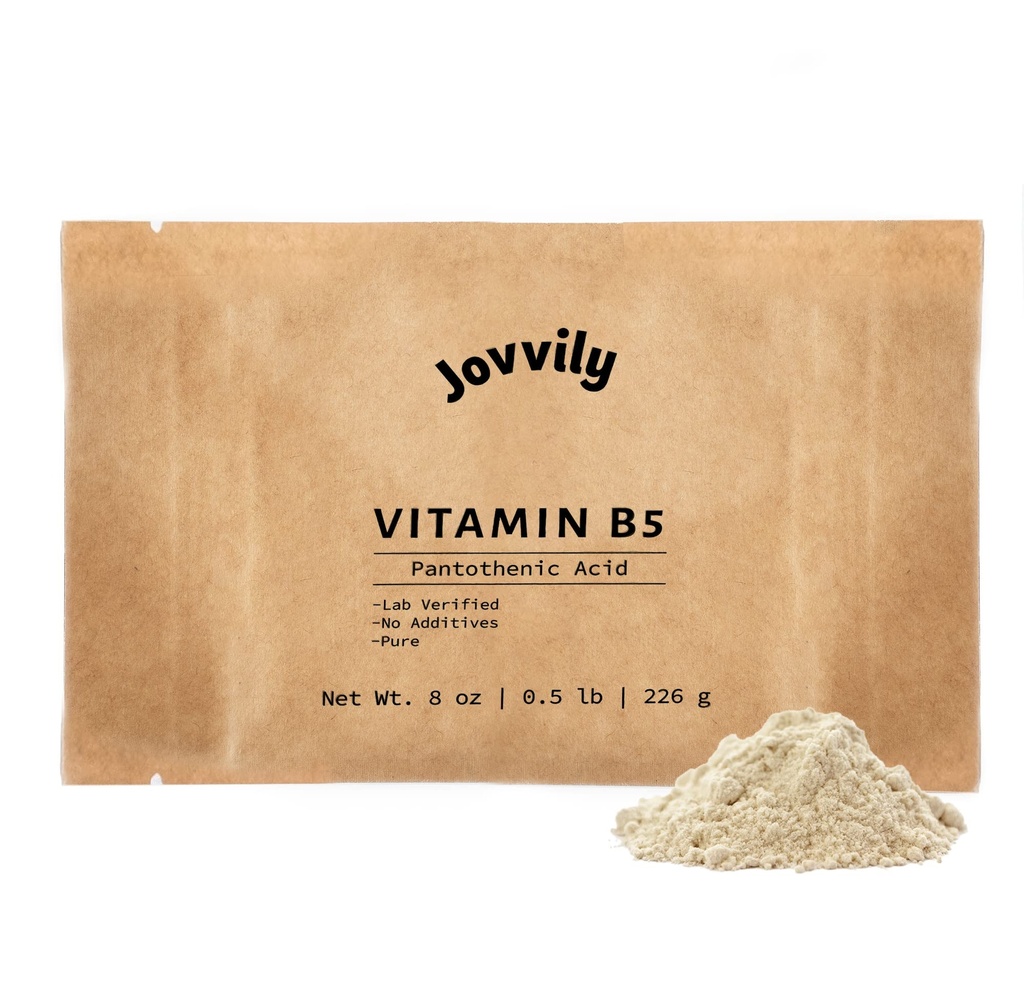 ויטמין B5 - Pantothenic Acid - 8 oz - D-Calcium Pantothenate - Always Pure - No Fillers Or Additives
