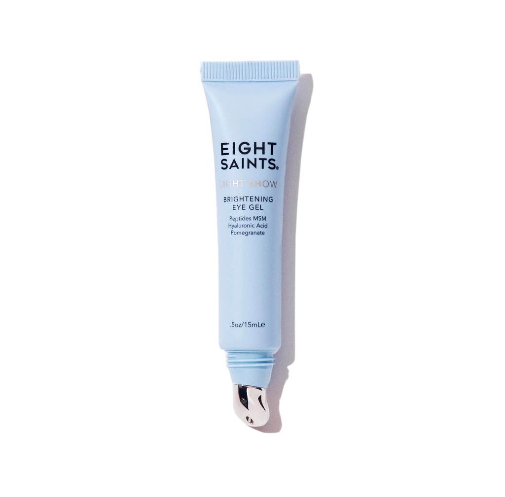 שמונה Saints Light Show Brighting Eye Gel, Natural and Organic Anti Aging Cooling Eye Gel כדי להפחית את הנפיחות, Wrinkles ו Calms תחת עין העור, 0.5 Ounces