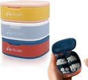 3PCS Pill Box 4 השוואתי גלולות מארגנת גלולת נסיעות גלולת גלולות המכילות גלולות שבועיות גלולות מחזיקות גלולות שמן ויטמין (כחול + ורוד + לבן)
