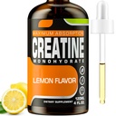 Creatine Monohydrate, נוזל קריטין עבור מסת שריר, כוח, Glute, Booty & Endurance - קריטין לנשים וגברים עם hydrolyzed Collagen & Trehalose - 120 מ"ל Creatine HCl (Lemon Flavor)