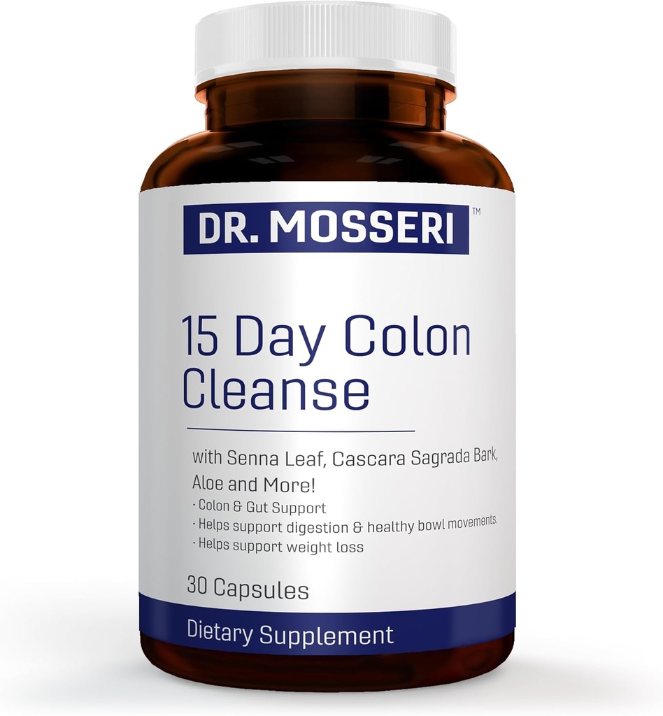 15 יום קולון ניקוי ודוקס לירידה במשקל, Gut Health, Digest & Bowel Support - Relieves Constipation, Bloating & Supports Metabolism - עם Senna Leaf, Aloe & Psyllium Husk.