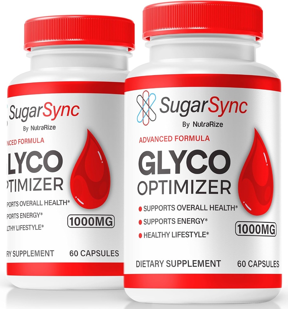 NutraRize (2 Pack) סוכר Sync Glyco Optimizer קפסולות, רשמי SugarSync Glyco Optimiser, Sugar Sync Joint Optimizer, Sugar Sync Gluco ניקויse Formula, SugarSync Glycol Reviews (120 קפסולות)