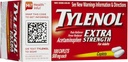 Tylenol תוספת כוח כאב Reliever & Fever מפחית Caplets 100 הרוזן