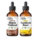 Wild & Organic Black Walnut Tincture 4 fl oz & Burdock Root Tincture 4