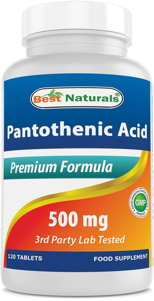 Best Naturals Pantothenic Acid 500 מ"ג טבליות 120