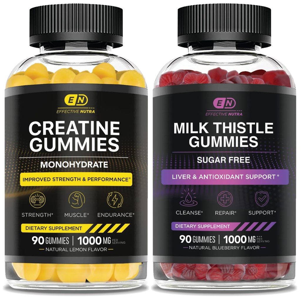 FFECT NUTRA Creatine Monohydrate מסטיקנים 90ct & סוכר חלב חינם זהט מסטיק 90ct